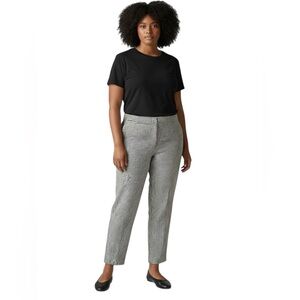 Worthington Slim Ankle High Rise Checkered Black, Tan, White Pants size 14 Long